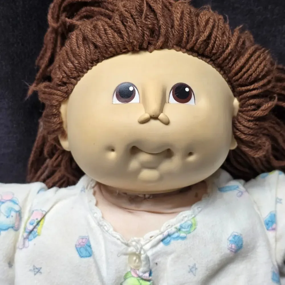 Vintage CPK Cabbage Patch Kids Doll Brown Hair 1984 MC Thomas
